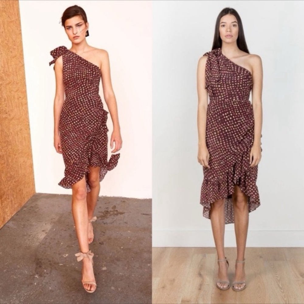 Ulla Johnson Imogen One Shoulder Silk Dress Size 2